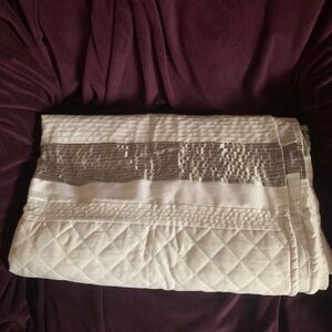 Hotel Collection White and Gray Quilt shower curtain